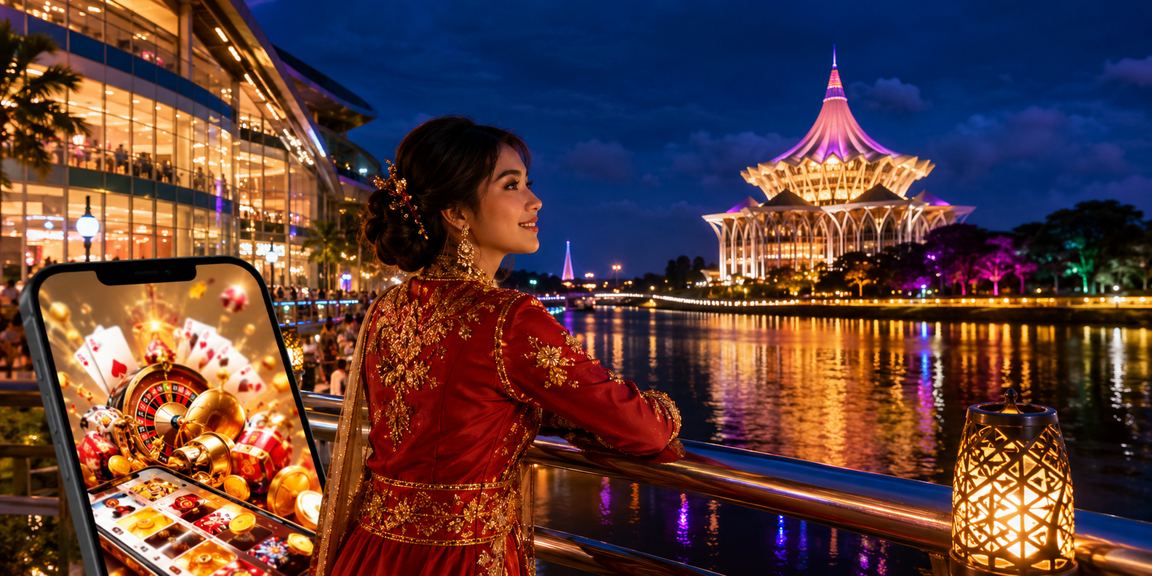 A user in Kuching enjoying the maxim88 Sports platform during Hari Raya