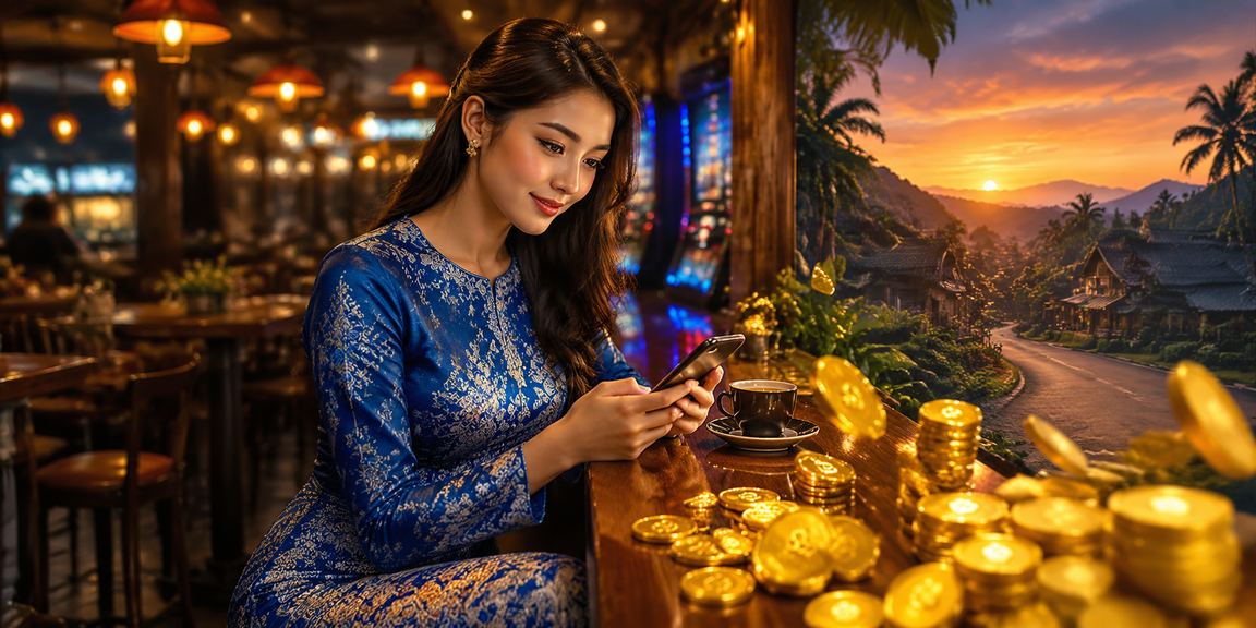 A Malaysian female user securely accessing the maxim88 platform via mobile phone